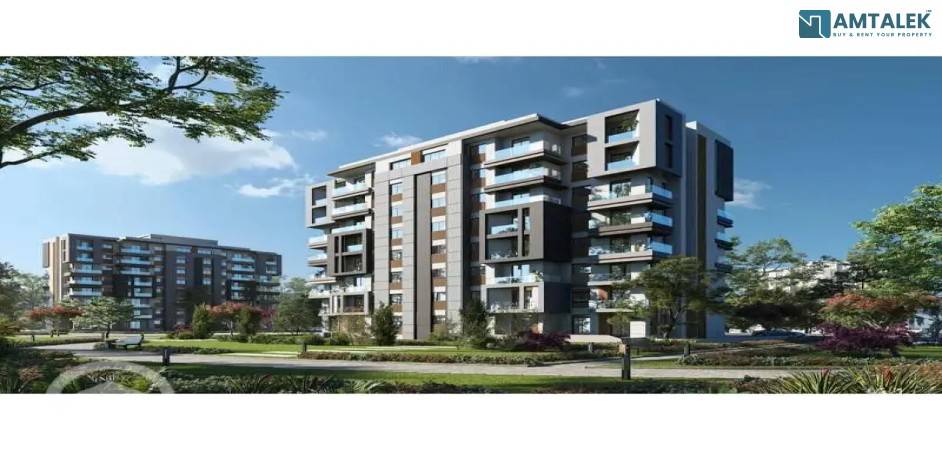 Apartment for sale, required for 2.2 million, with a total of 5.6 million, view, swimming pool and landscape in Bleu Vert Administrative Capital