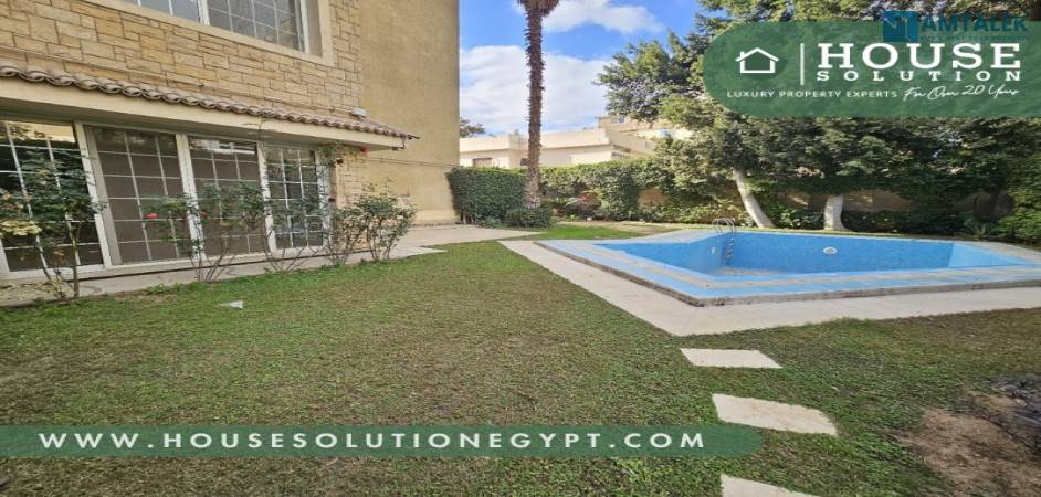 Stunning sunny ground floor duplex with private pool for rent in Sarayat Maadi, Cairo Egypt