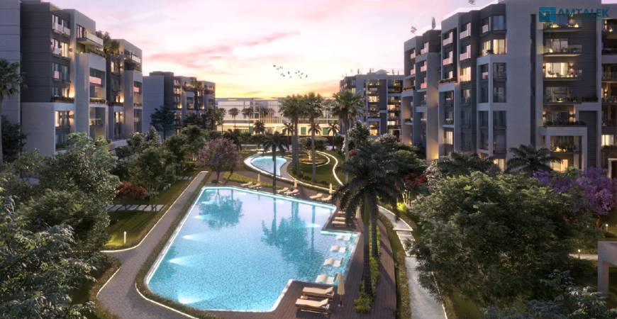 Apartment for sale in Residence 8 Sky Abu Dhabi, two bedrooms, in the New Administrative Capital, by Sky Abu Dhabi Real Estate Development