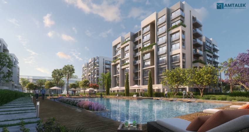 Apartment for sale in Residence 8 Sky Abu Dhabi, two bedrooms, in the New Administrative Capital, by Sky Abu Dhabi Real Estate Development