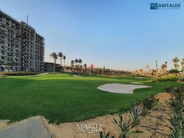 Apartment for rent overlooking very prime view on golf fully finished with kitchen appliances and Ac's