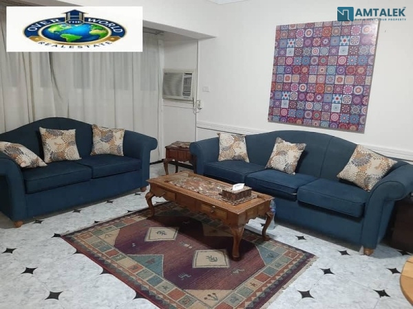 For daily rent, a furnished apartment on Al-Nasr Street next to Andalusia Hospital and Al-Lasleek Street, elevated ground floor, consisting of two bedrooms, a reception, a bathroom, and a fully air-conditioned kitchen with Wi-Fi, natural gas. A prestigious and quiet location close to all services for families, and committed youth only.
