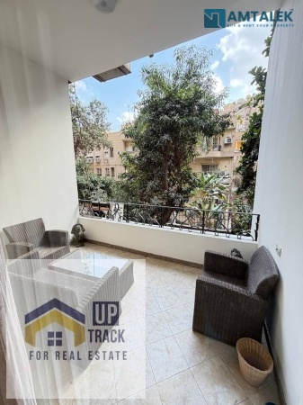 Apartment for Rent in Zamalek – 350 sqm, 2 Master Bedrooms, 3-Bathroom, Garden View