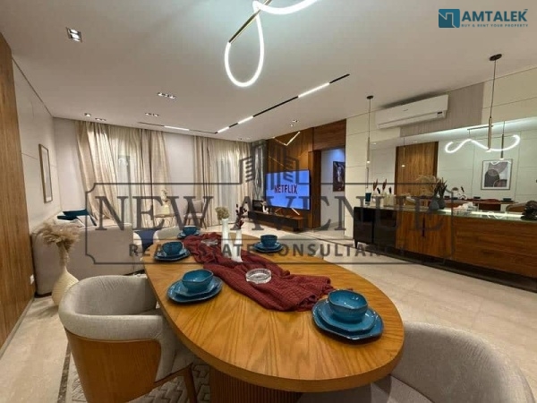 High-end finishing and furnished apartment ground pool view in Mivida phase boulevard