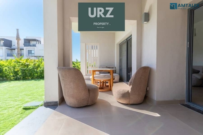 Ground-floor garden apartment in Taj City, opposite Cairo Airport