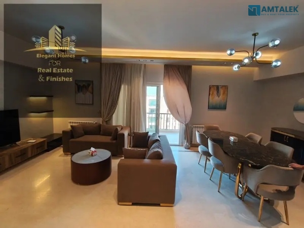 148 sqm Furnished Apartment in Mivida Boulevard, New Cairo — 2 Master Bedrooms, Pool View