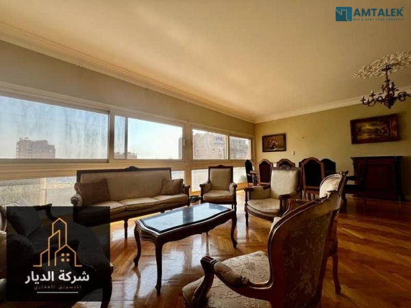 4-room furnished apartment for rent in Zamalek — luxury building (no Nile view stated)